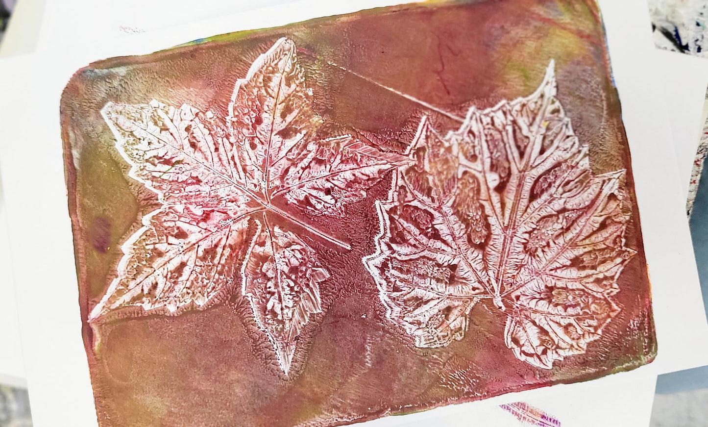 Atelier créatif - Impressions végétales sur plaque de gel