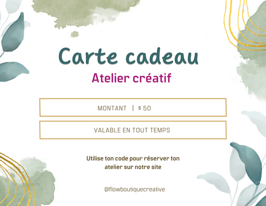Carte cadeau - Atelier créatif