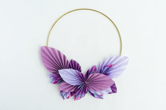 Origami wreath 12" - "Lilac"