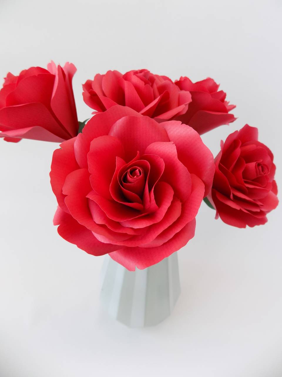 Bouquet de roses en papier - rouge