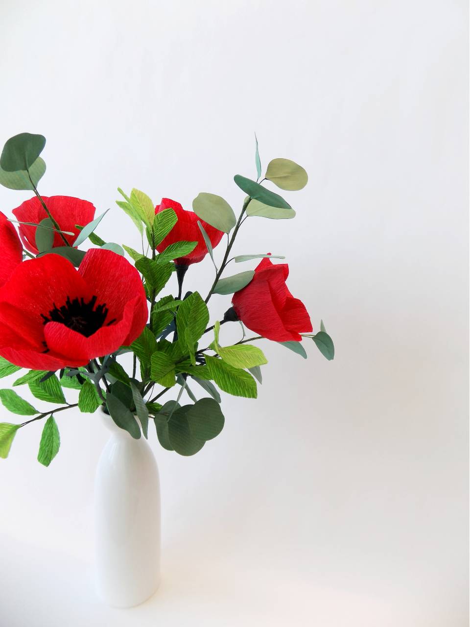 Bouquet de coquelicots en papier