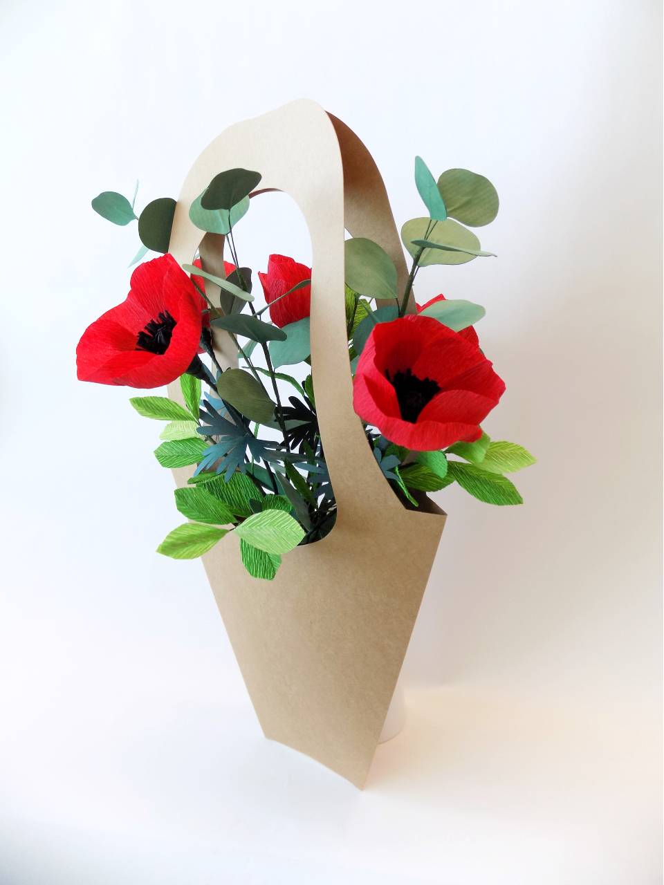Bouquet de coquelicots en papier