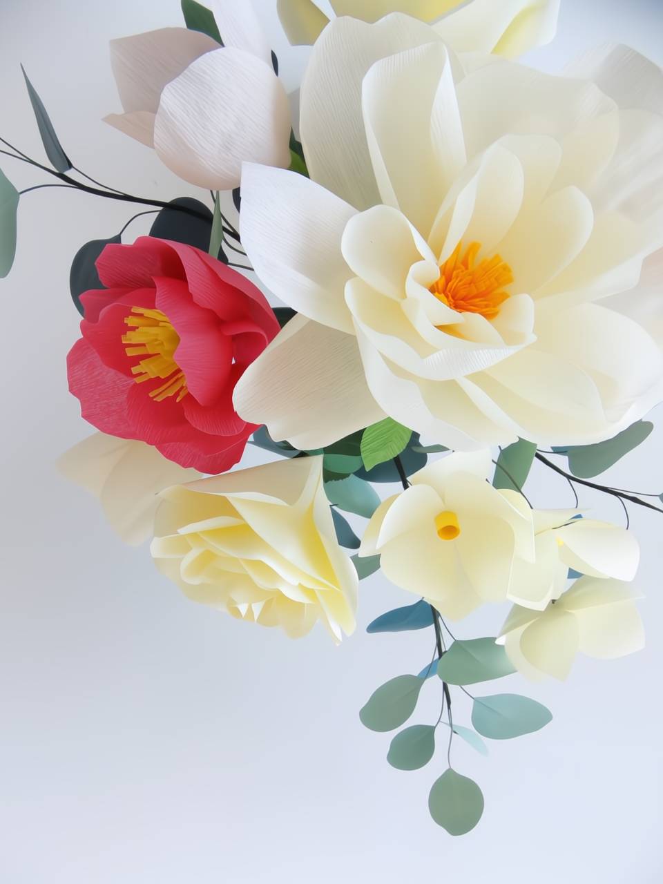 Bouquet de fleurs en papier "printanier"