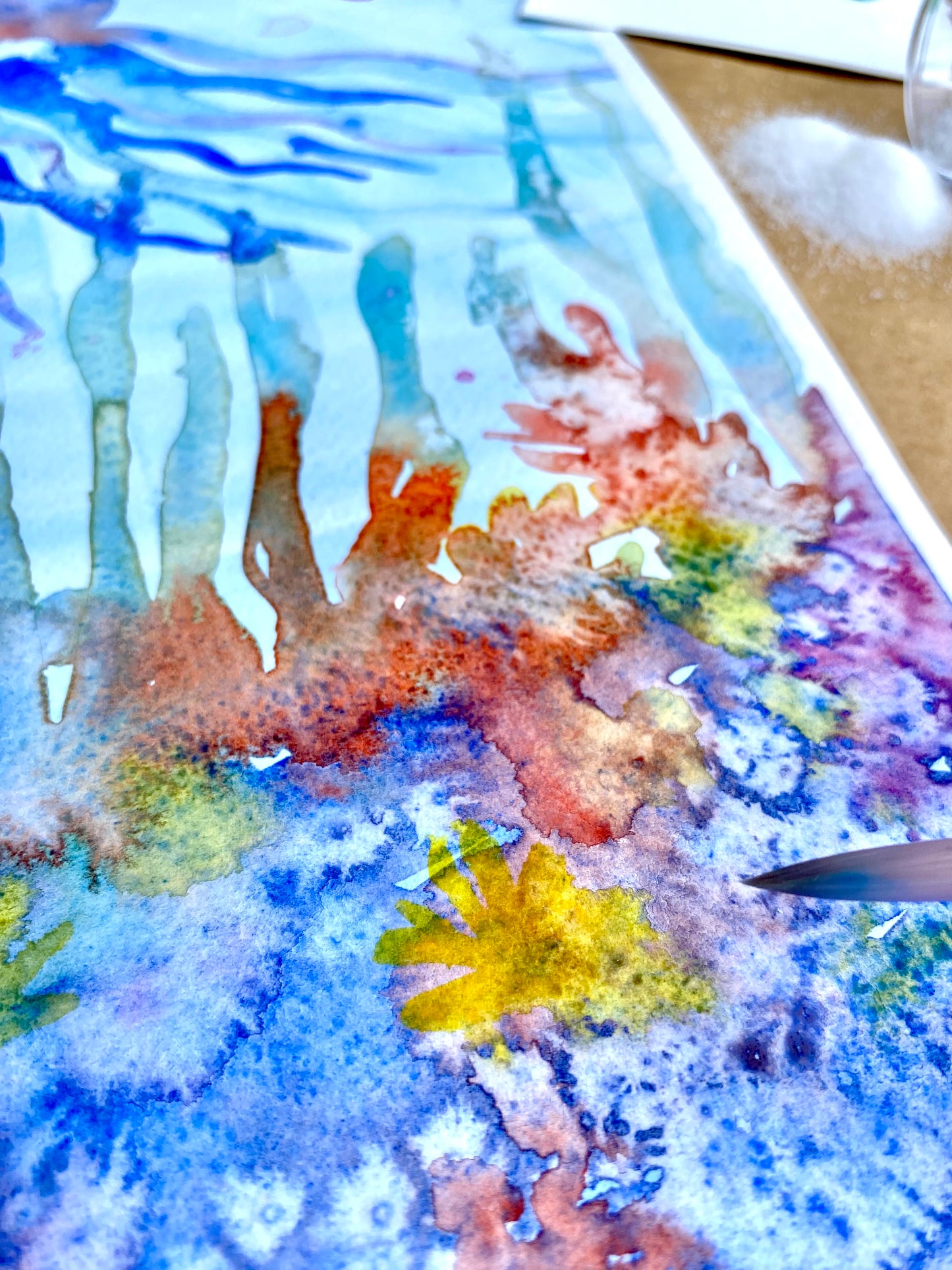 Atelier créatif pour enfants : 🐙 Fonds marins à l’aquarelle