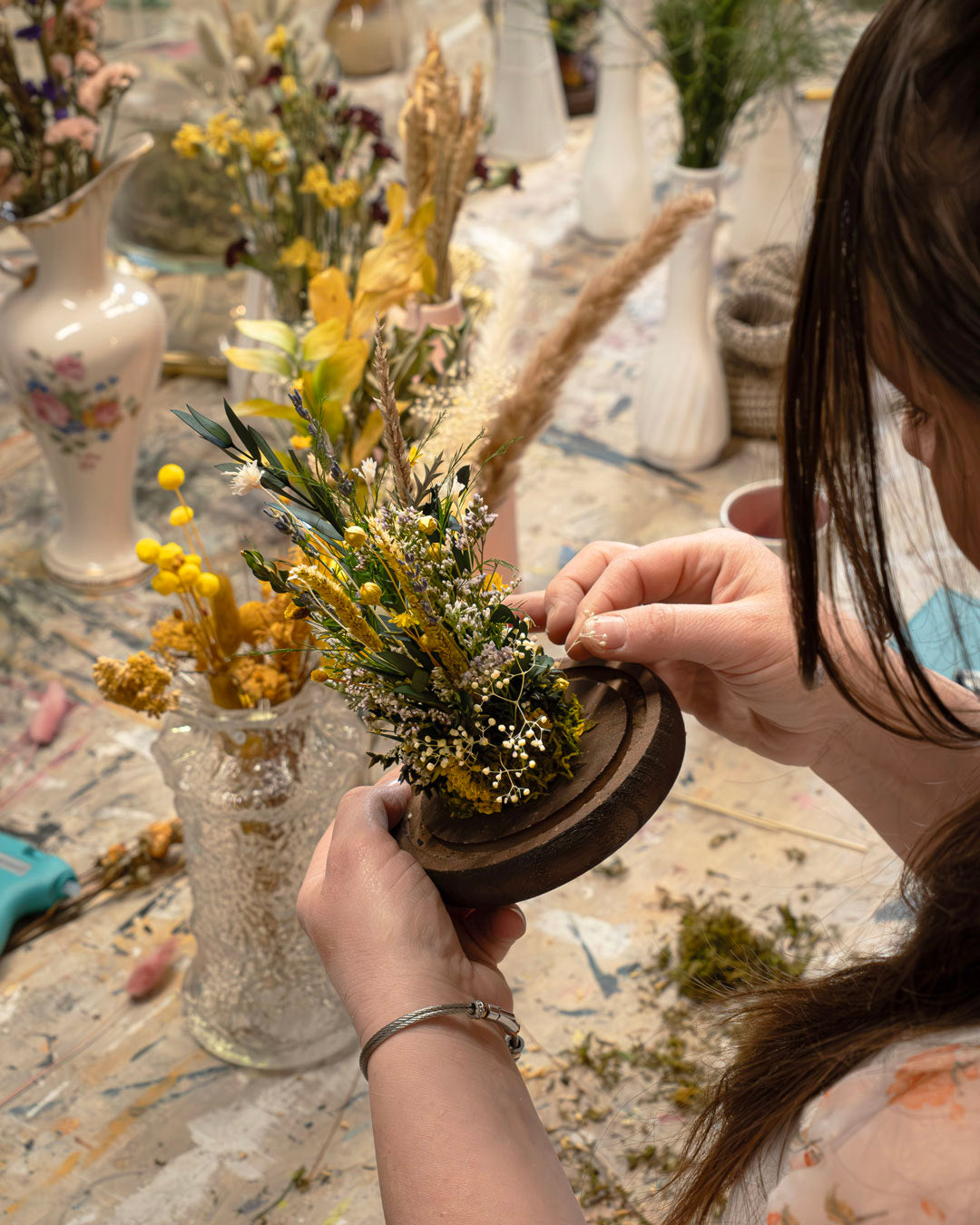Atelier créatif -  Création florale sous cloche