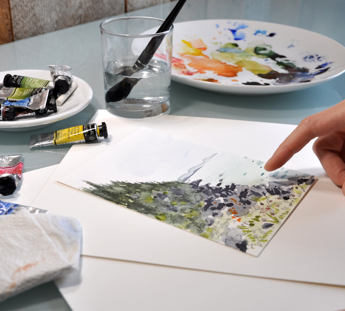 Atelier créatif - Initiation à l'aquarelle (niveau 1 débutant) – Paysage